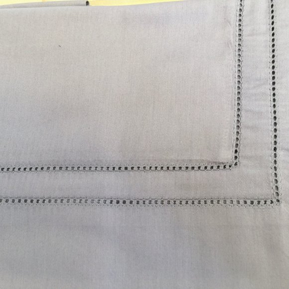 FRETTE Euro Pillow Sham ITALY Doppio Ajour 1x Opal Blue 26x26" Cotton NEW $185 - Picture 4 of 5